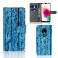 Motorola Moto G7 | G7 Plus | Book Style Case | Wood Blue