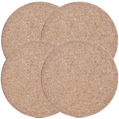 Pannenonderzetter - 4x - kurk - rond - Dia 17 cm - tot 220 graden - ovenschalen/kookpannen