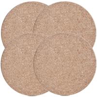 Pannenonderzetter - 4x - kurk - rond - Dia 17 cm - tot 220 graden - ovenschalen/kookpannen