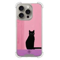 iPhone 15 Pro shockproof hoesje - Zwarte kat