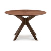 Kave Home Naanim eettafel rond Ø120 cm Walnoot