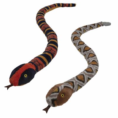 Pluche dieren knuffels 2x slangen van 150 cm