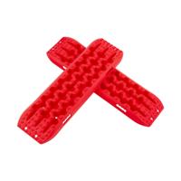 2 Stuks Starthulp Bandenladder voor Zand/Modder/Sneeuw Tractiemat voor Terreinwagen Camper Vrachtwagen Rood 107 x 31 x 7 cm