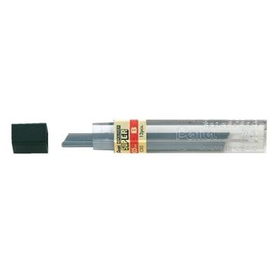 12 Potloodstiften Pentel B 0,5 mm zwart