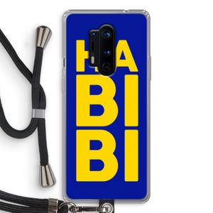 Habibi Blue: OnePlus 8 Pro Transparant Hoesje met koord