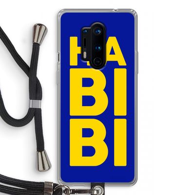 Habibi Blue: OnePlus 8 Pro Transparant Hoesje met koord