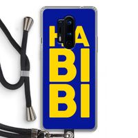 Habibi Blue: OnePlus 8 Pro Transparant Hoesje met koord