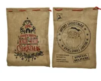 Jute Kerstzak 35x50cm Assorti 1st