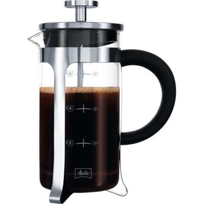 MELITTA Premium zuiger koffiezetapparaat in glas en roestvrij staal 8 kopjes