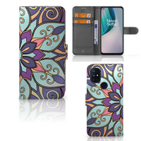 OnePlus Nord N10 Hoesje Purple Flower - thumbnail