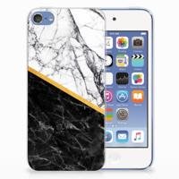 Apple iPod Touch 5 | 6 | TPU | Siliconen hoesje | Marmer Wit Zwart - Origineel Cadeau Man
