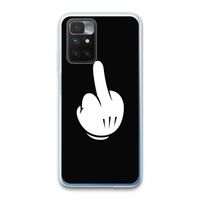 Middle finger black: Xiaomi Redmi 10 Transparant Hoesje