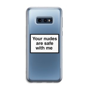 Safe with me: Samsung Galaxy S10e Transparant Hoesje