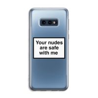 Safe with me: Samsung Galaxy S10e Transparant Hoesje