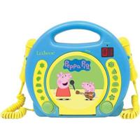 LEXIBOOK - PEPPA PIG - Karaoke-cd-speler voor kinderen met 2 microfoons