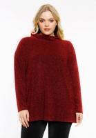 Yoek Shirt A-lijn turtle neck | Rood | Maat 38/40