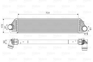 Intercooler, inlaatluchtkoeler VALEO, u.a. für Opel, Renault, Vauxhall