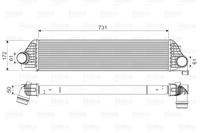 Intercooler, inlaatluchtkoeler VALEO, u.a. fÃ¼r Opel, Renault, Vauxhall