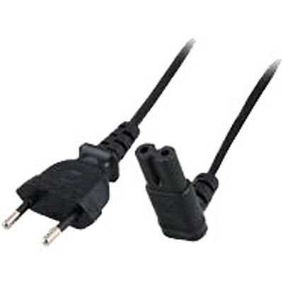Euro plug - C7 90 - Voedingskabel, 2.0m Kabel