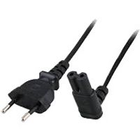 Euro plug - C7 90 - Voedingskabel, 2.0m Kabel