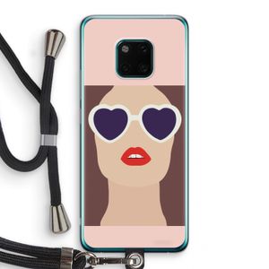 Red lips: Huawei Mate 20 Pro Transparant Hoesje met koord