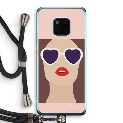 Red lips: Huawei Mate 20 Pro Transparant Hoesje met koord