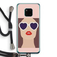 Red lips: Huawei Mate 20 Pro Transparant Hoesje met koord