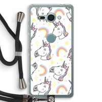 Rainbow Unicorn: Sony Xperia XZ2 Compact Transparant Hoesje met koord