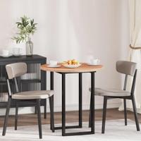 Tafelblad Anders Lichtbruin Ø 80 x 2.5 cm Massief eikenhout