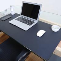 Multifunctionele Business dubbele dubbelzijdig PVC leer Pad toetsenbord Pad tabel Mat Computer Desk muismat grootte: 90 x 45cm (zwart-rood)