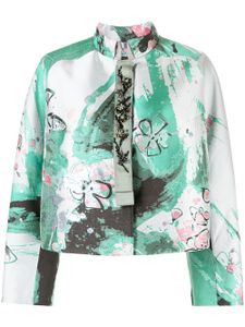 SHIATZY CHEN veste crop à motif en jacquard - Vert