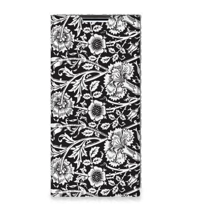 Samsung Galaxy S22 Ultra Smart Cover Black Flowers Samsung Galaxy S22 Ultra Smart Cover Black Flowers