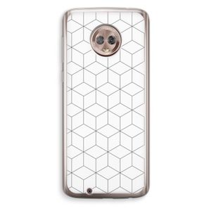 Zwart-witte kubussen: Motorola Moto G6 Transparant Hoesje