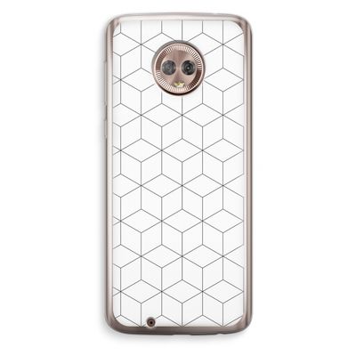 Zwart-witte kubussen: Motorola Moto G6 Transparant Hoesje