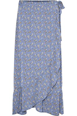Vero Moda Rok Vmsaga Hw Wrap Ankle Wvn Ga voor dames - Blauw/Geel - Maten: XS, S, M, L, XL Vero Moda Rok Vmsaga Hw Wrap Ankle Wvn Ga voor dames - Blauw/Geel - Maten: XS, S, M, L, XL