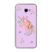 Roze eenhoorn: Samsung Galaxy J4 Plus Transparant Hoesje
