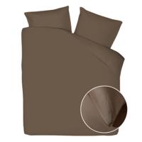 Dekbedovertrek Lyocell - (2200x2602 cm) - Taupe Percale katoen - Dessin: Effen - Yellow Suites - Dekbed-Discounter.nl