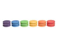 Grapat Houten Munten -18 Stuks (6 kleuren)