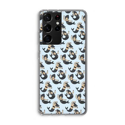 Zeemeermin: Samsung Galaxy S21 Ultra Transparant Hoesje