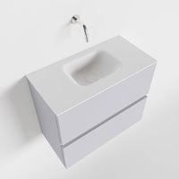 Toiletmeubel Mondiaz Ada | 60 cm | Meubelkleur Cale | Lex wastafel Talc Midden | Zonder kraangat