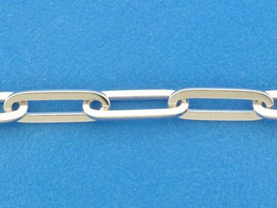 Armband Paperclipschakels 5 mm satijn-zilver 13-26 cm