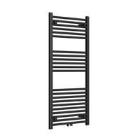 Radiator AquaSplash Saniro 60x120 cm Middenaansluiting Mat Zwart Aquasplash