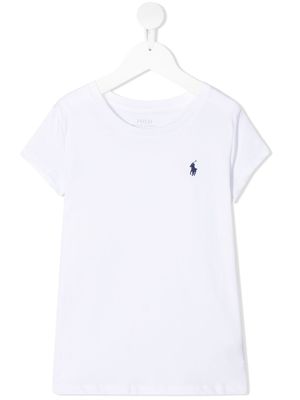 POLO RALPH LAUREN KIDS t-shirt à logo brodé - Blanc