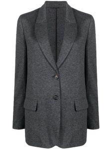 Brunello Cucinelli blazer en cachemire à simple boutonnage - Gris