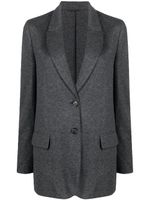 Brunello Cucinelli blazer en cachemire à simple boutonnage - Gris