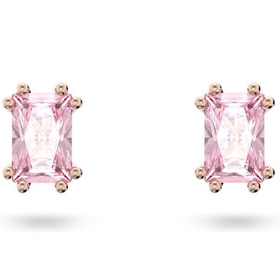 Swarovski 5639136 Oorknoppen Stilla Cushion rosekleurig-roze 7 x 5 mm