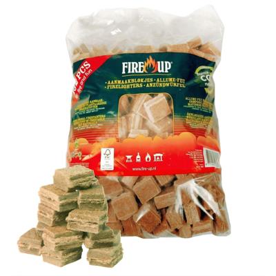 Fire-up Barbecue aanmaakblokjes - 192x - bruin - reukloos - niet giftig - BBQ