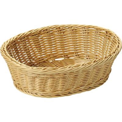 Gevlochten mandje - ovaal - 23 x 29 x 9,5 cm - fruitmand/broodmand - Tafel dekken