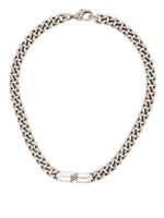 Balenciaga collier BB Icon en chaîne gourmette - Argent