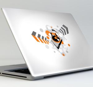 Sticker voor Laptop Dj draaitafel